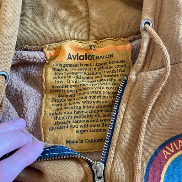 SOLD—Aviator Nation Zip-UP XS - Picture 11 of 14